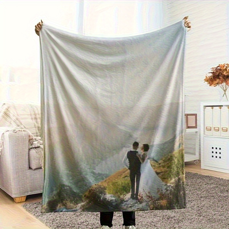 Custom Photo Blanket Personalized with Your Photos, Soft Flannel
